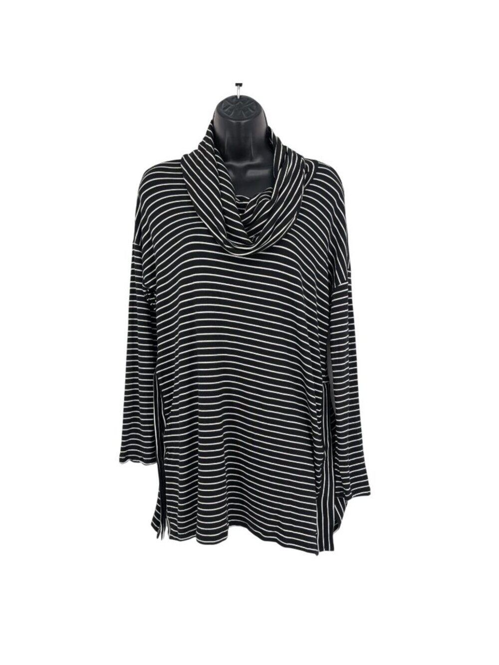 A Pea in the Pod Nursing Cowl Neck Top Striped Modal Relaxed Stretch USA Medium